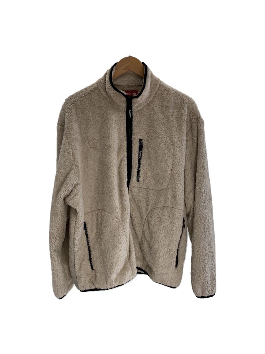 【中古】Supreme◆フリースジャケット/L/ポリエステル/CRM【メンズウェア】