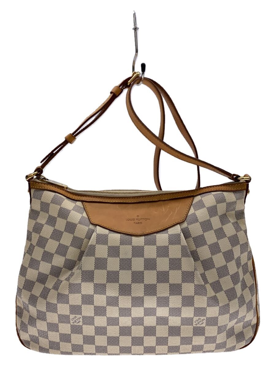 【中古】LOUIS VUITTON◆シラクーサMM_ダミエ・アズール_WHT/PVC/WHT【御徒面子】