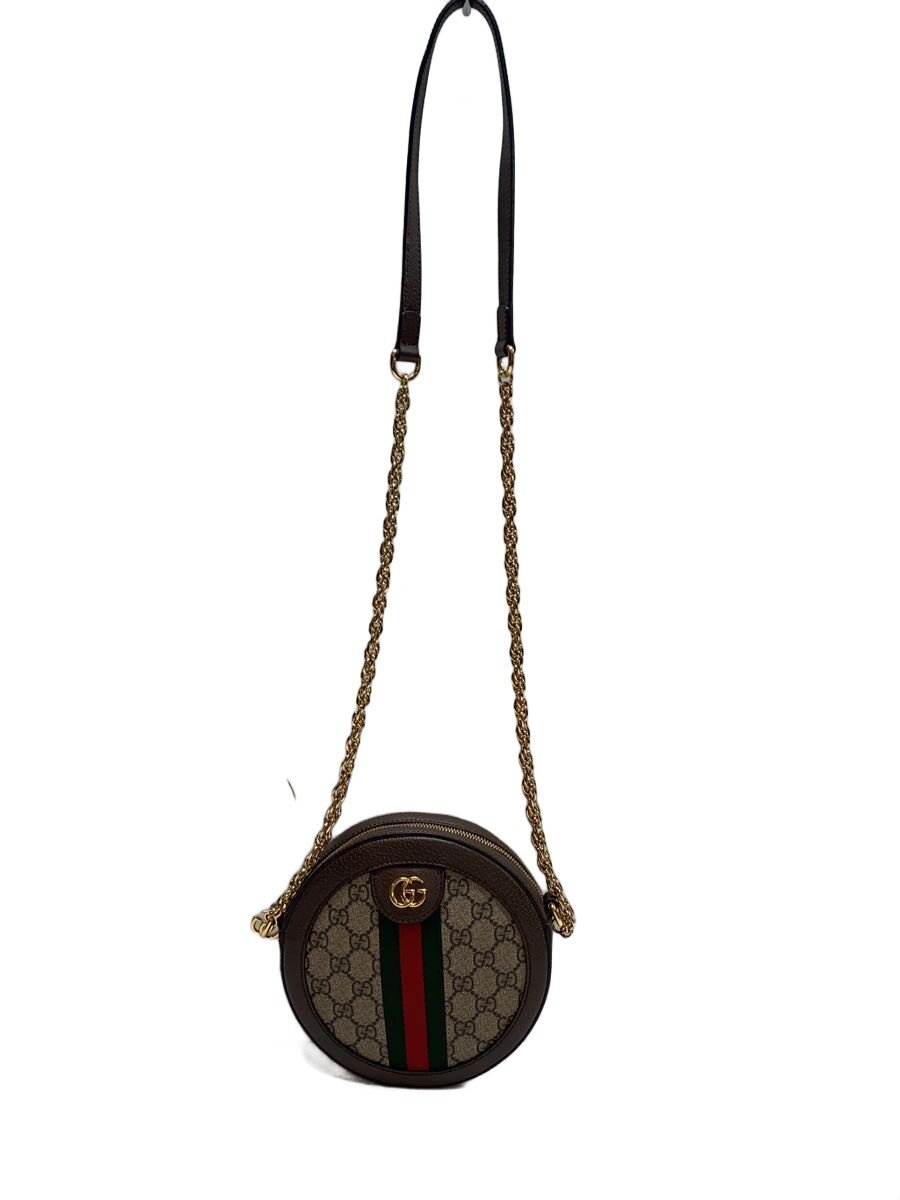 【中古】GUCCI◆ショルダーバッグ_オフィディア_GGスプリーム/PVC/BEG【御徒面子】