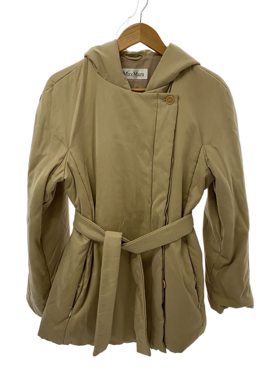 【中古】MAX MARA◆中綿上衣/40/ポリエステル/KHK//【レディース御召しもの】