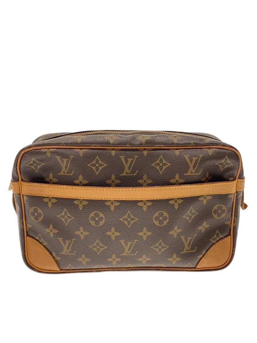 【中古】LOUIS VUITTON◆コンピエーニュ28_モノグラム・帆布/PVC/BRW【御徒面子】