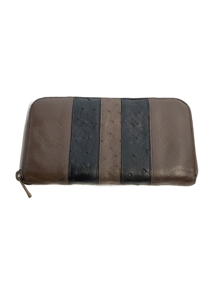 【中古】BOTTEGA VENETA◆長紙入れ/なめし革/BRW/メンズ/SA5934【服飾雑貨他】
