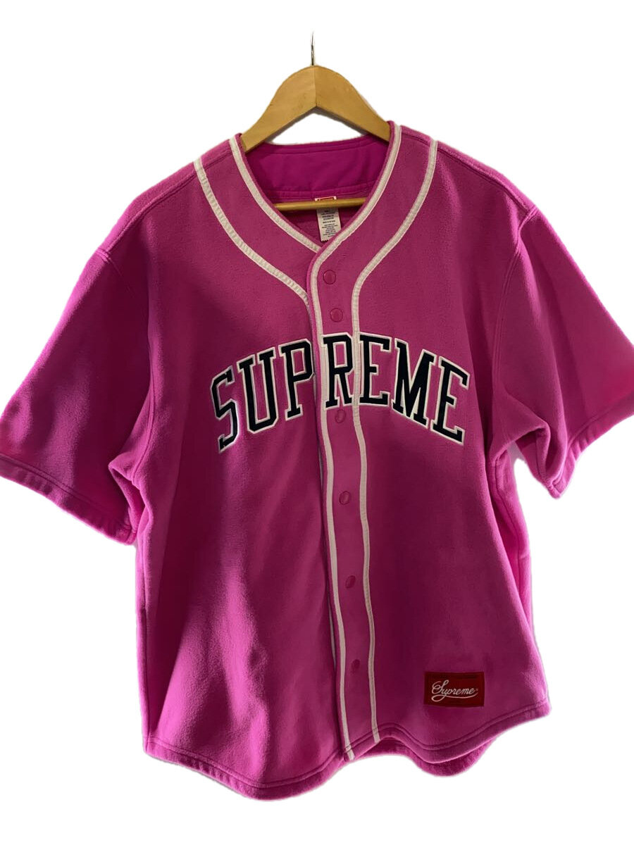 【中古】Supreme◆Polartec Baseball Jersey/半袖プルオーバー/M/ポリエステル/PNK//【メンズウェア】