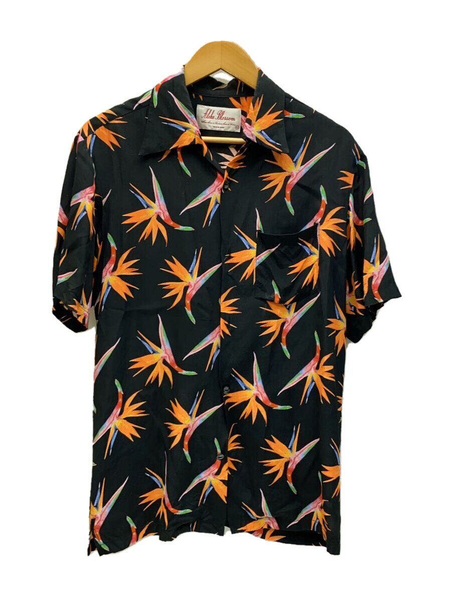 【中古】Aloha Blossom◆アロハシャツ/42/人絹/BLK/総柄/AB-0017010101【メンズウェア】