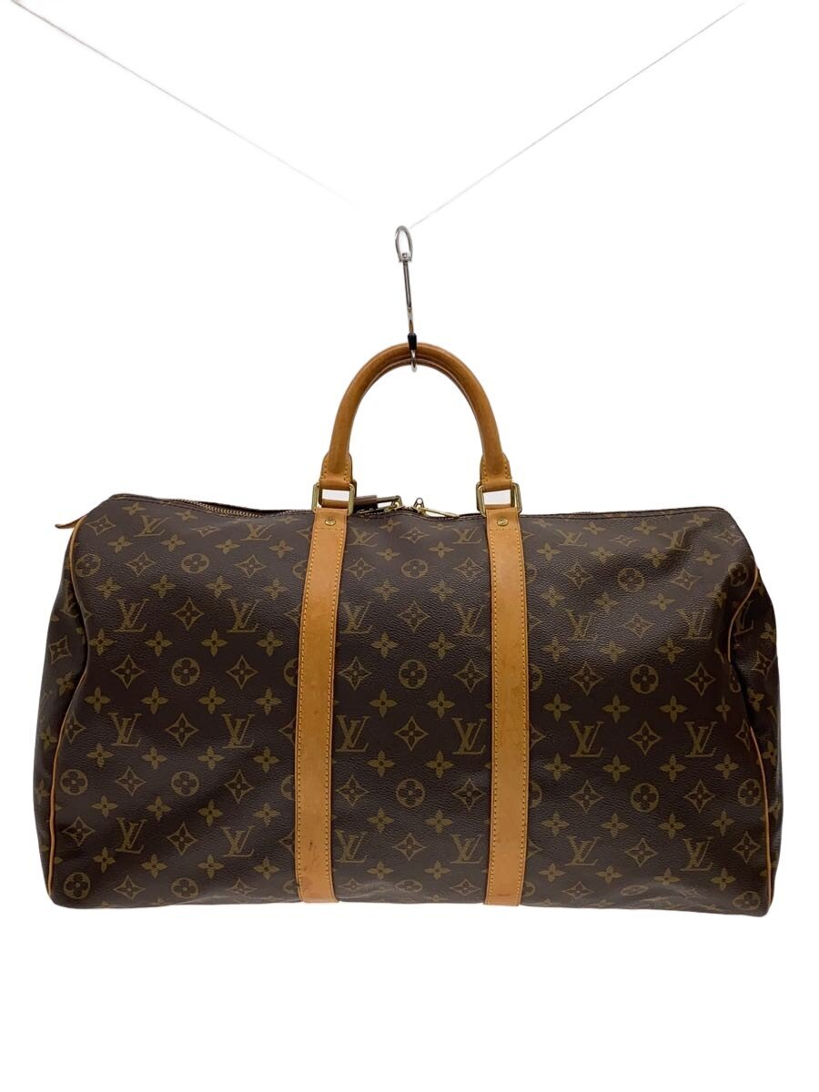 【中古】LOUIS VUITTON◆キーポル50_モノグラム・帆布/PVC/BRW/総柄【御徒面子】