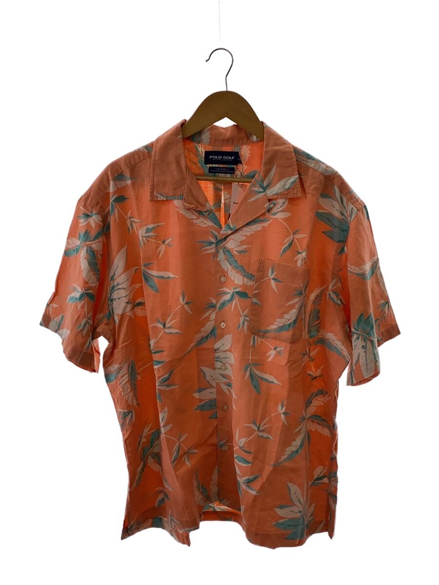 【中古】POLO RALPH LAUREN◆Vintage/90s/POLO GOLF/CALDWELL/アロハシャツ/SIZE:XL/リネン綿織物/サクラ色【メンズウェア】