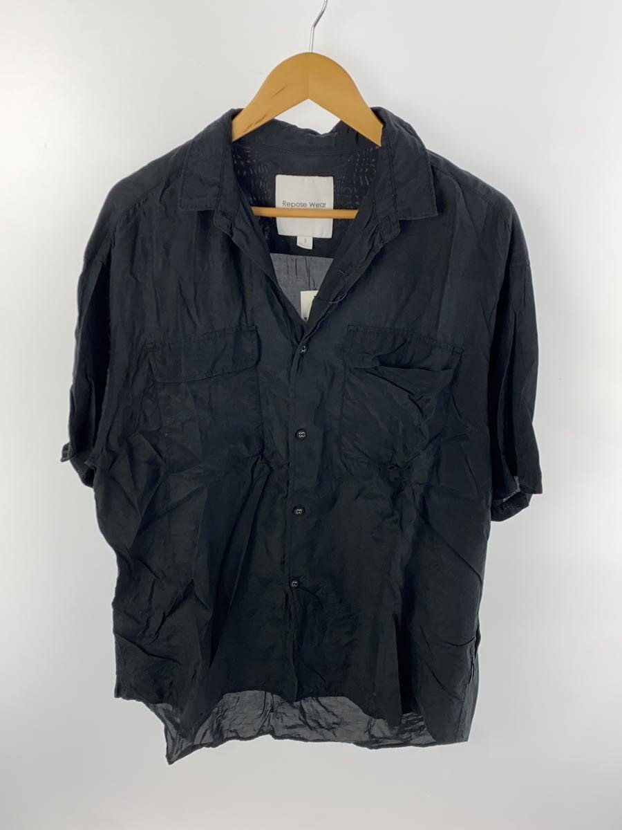 【中古】WHITE MOUNTAINEERING◆半袖プルオーバー/3/--/BLK/無地/RW2371101【メンズウェア】