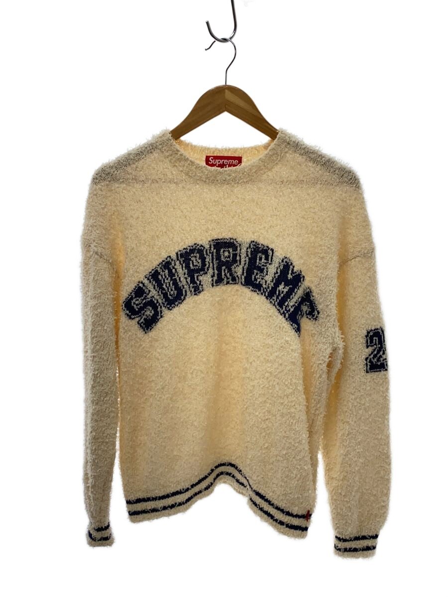 【中古】Supreme◆編み物・プルオーバー(薄っぺら)/S/CRM/25SS/textured Arc Sweater//【メンズウェア】