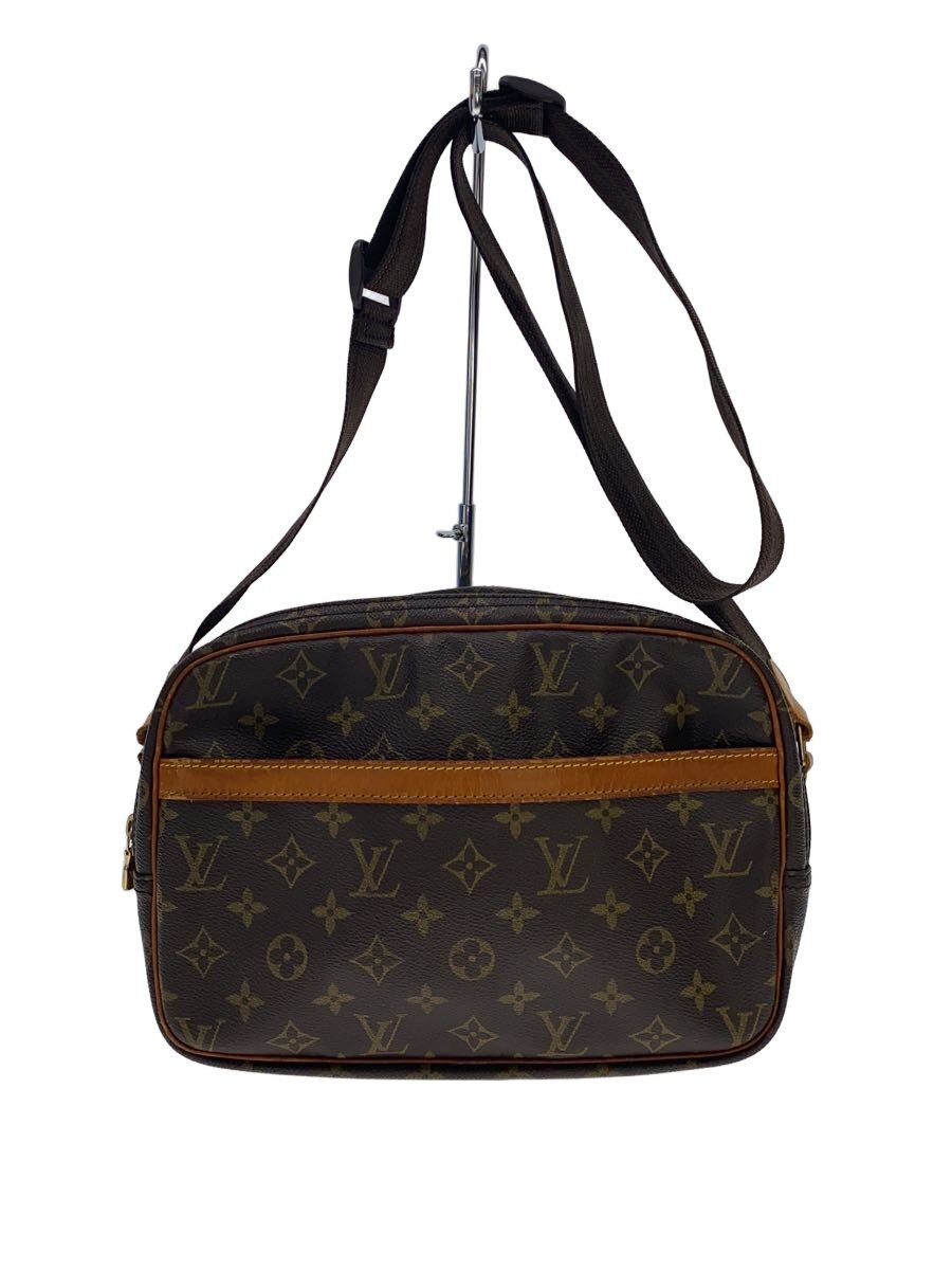 【中古】LOUIS VUITTON◆通信員PM_モノグラム・帆布/PVC/BRW/総柄/M45254【御徒面子】