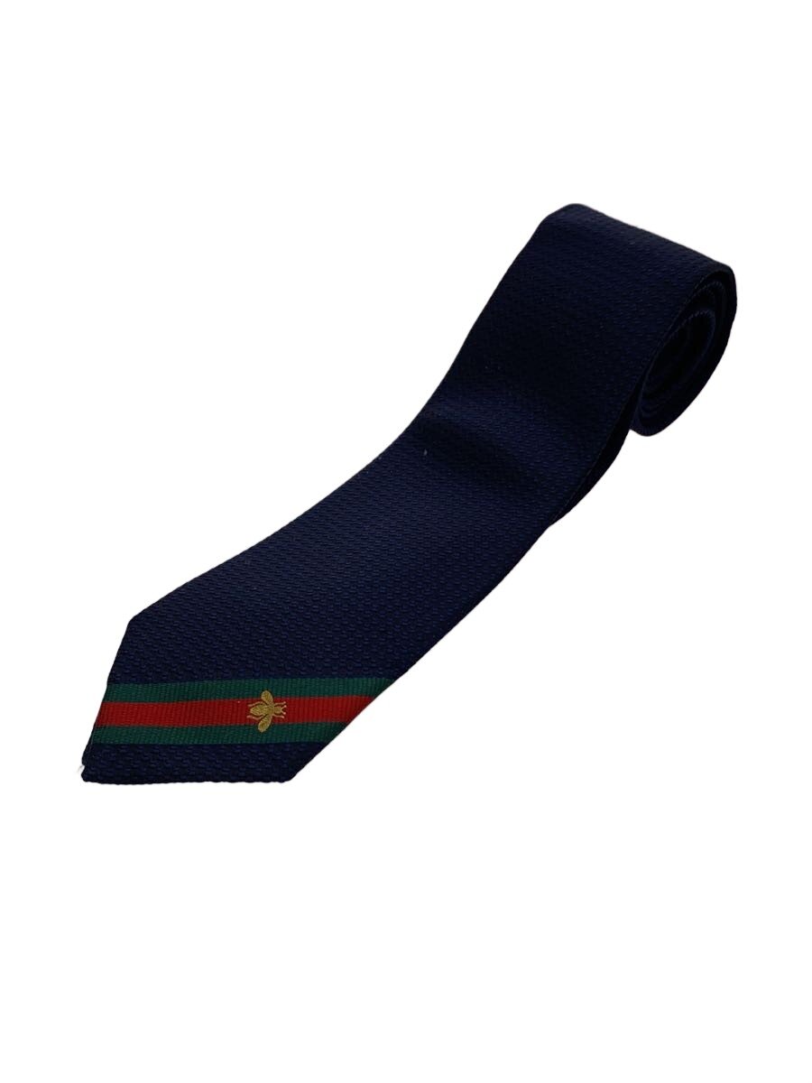【中古】GUCCI◆タイ/地絹/NVY/メンズ/456510・4066【服飾雑貨他】
