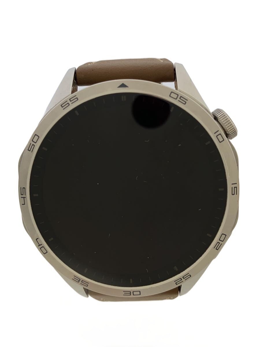 【中古】Huawei◆HUAWEI WATCH GT-4/スマートウォッチ/デジタル/なめし革/BLK/SLV/PNX-B19【服飾雑貨他】