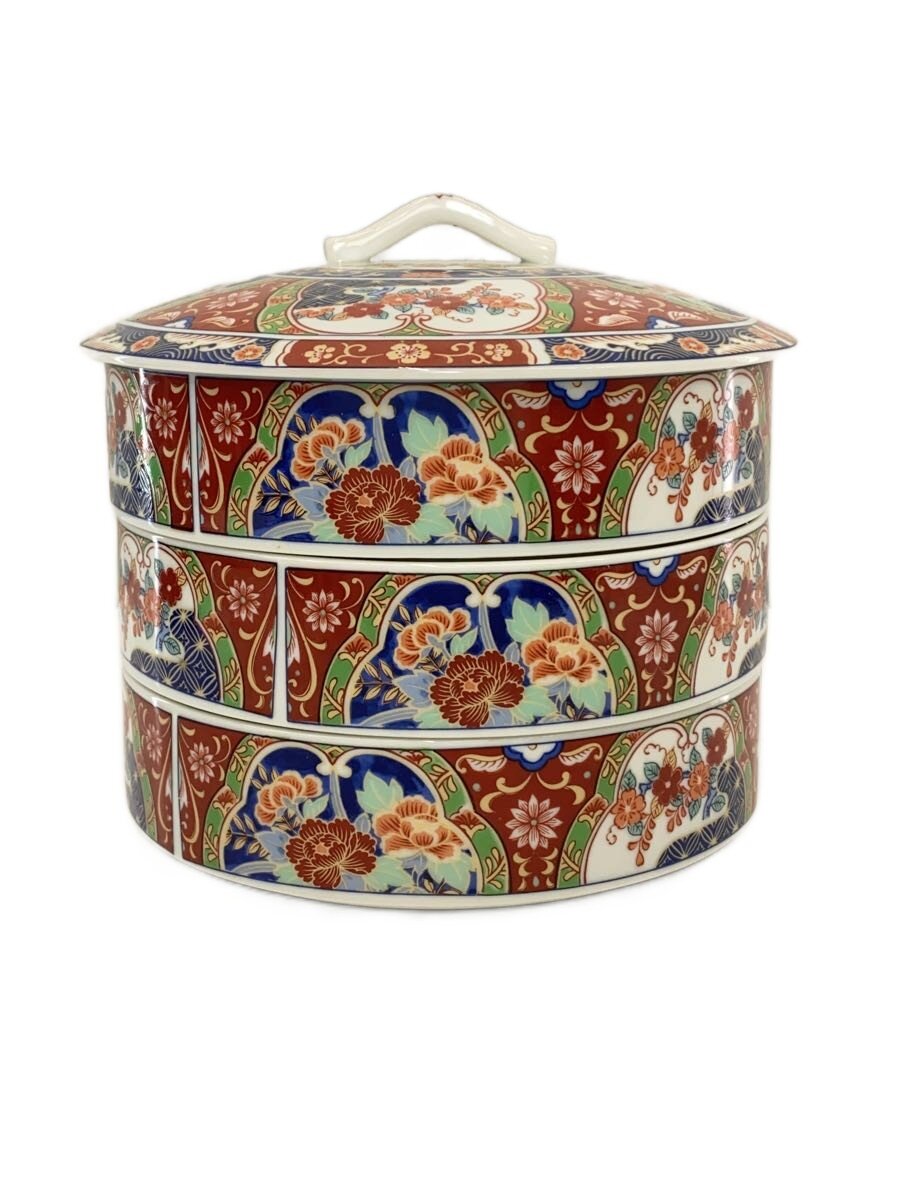【中古】伊万里焼◆和食器その他/3点セット/伊万里焼/三段重【キッチン用品】