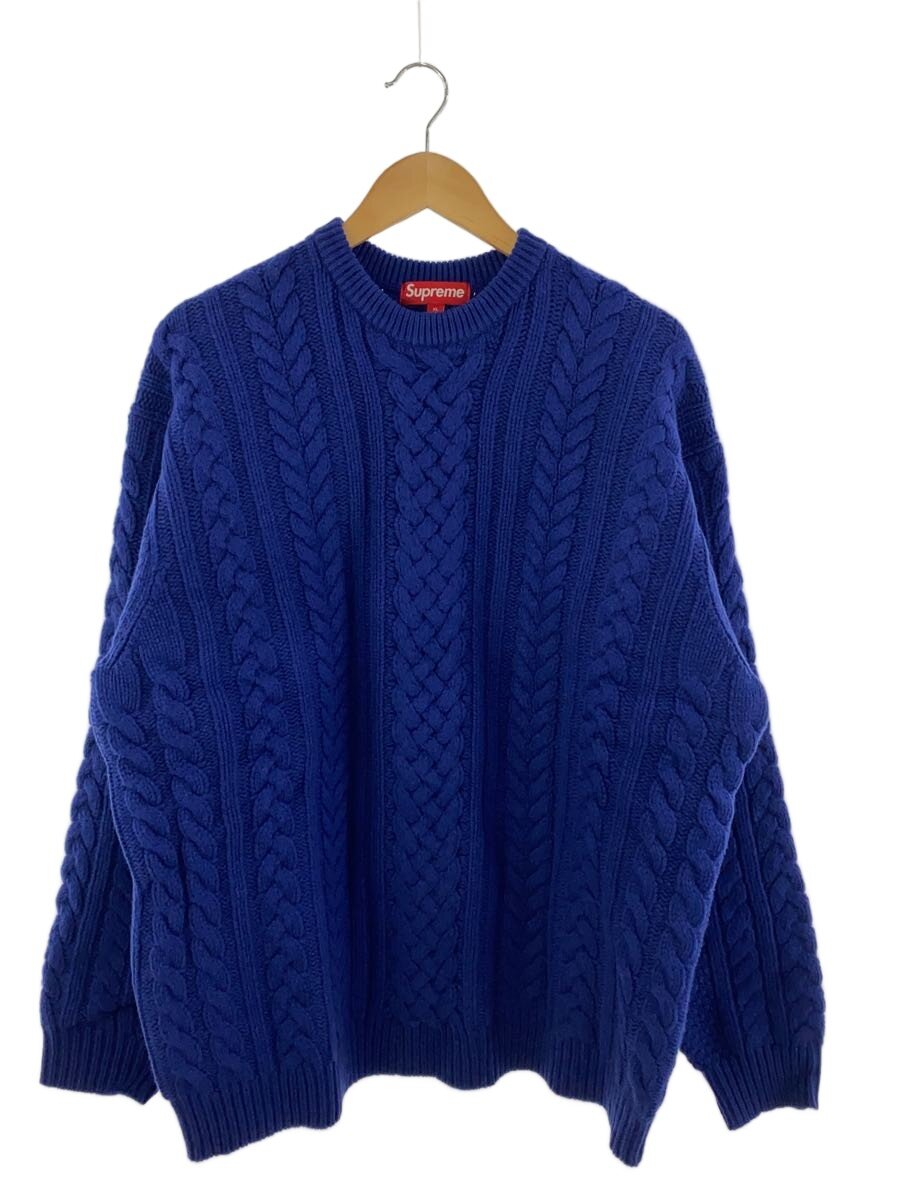 【中古】Supreme◆Applique Cable Knit Sweater/ニット・セーター(厚手)/XL/ウール/NVY【メンズウェア】｜2ｎｄ STREET 店