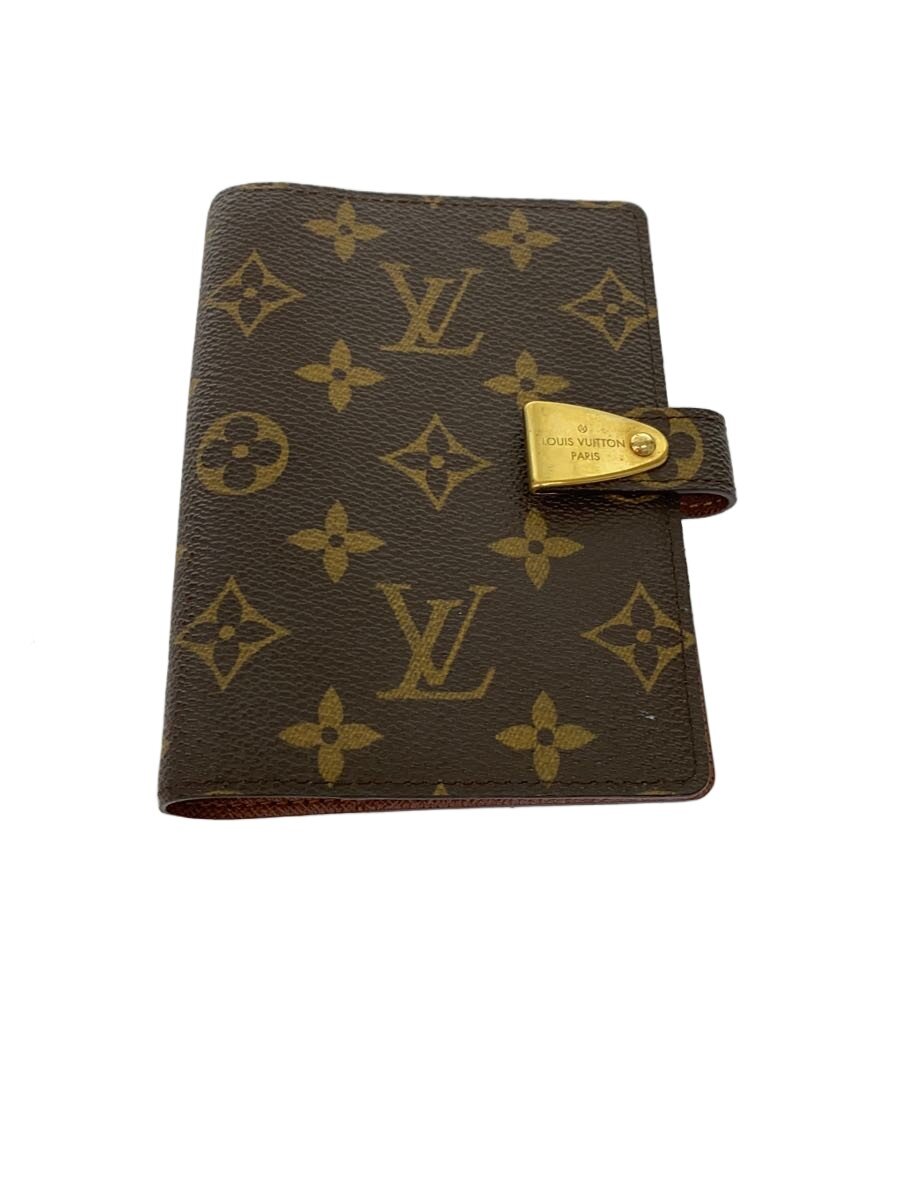 [Used] LOUIS VUITTON ◆ notebook cover/leather/brown/total pattern/men's/R21029 [fashion accessories, etc.]