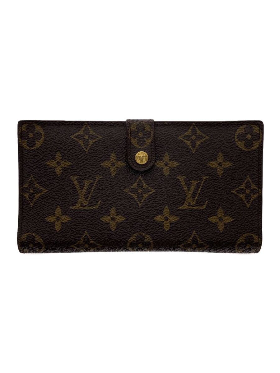 【中古】LOUIS VUITTON◆コンチネンタル・クラッチペダル_モノグラム・帆布_USA押さえる_BRW/PVC/BRW/レディース【服飾雑貨他】