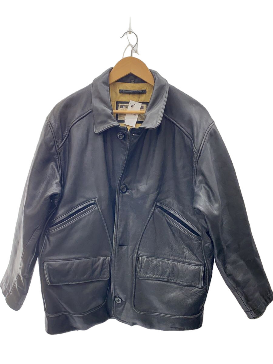 【中古】chevignon◆レザージャケット・ブルゾン/L/レザー/BLK/第３ボタン欠品//【メンズウェア】｜2ｎｄ STREET 店