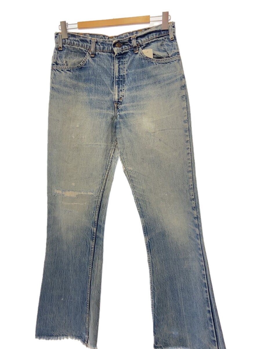 【中古】Levi’s◆70s/オレンジ色溜め桶/BIG E/取り繕い有/実寸W31//ジーンズ/IDG/無地/646【メンズウェア】