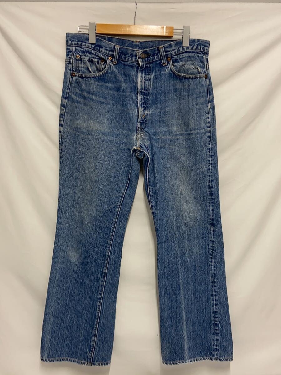 【中古】Levi’s◆70s/66前期/名取り草裏2/42TALON/36×33/ジーンズ/IDG/無地/517//【メンズウェア】
