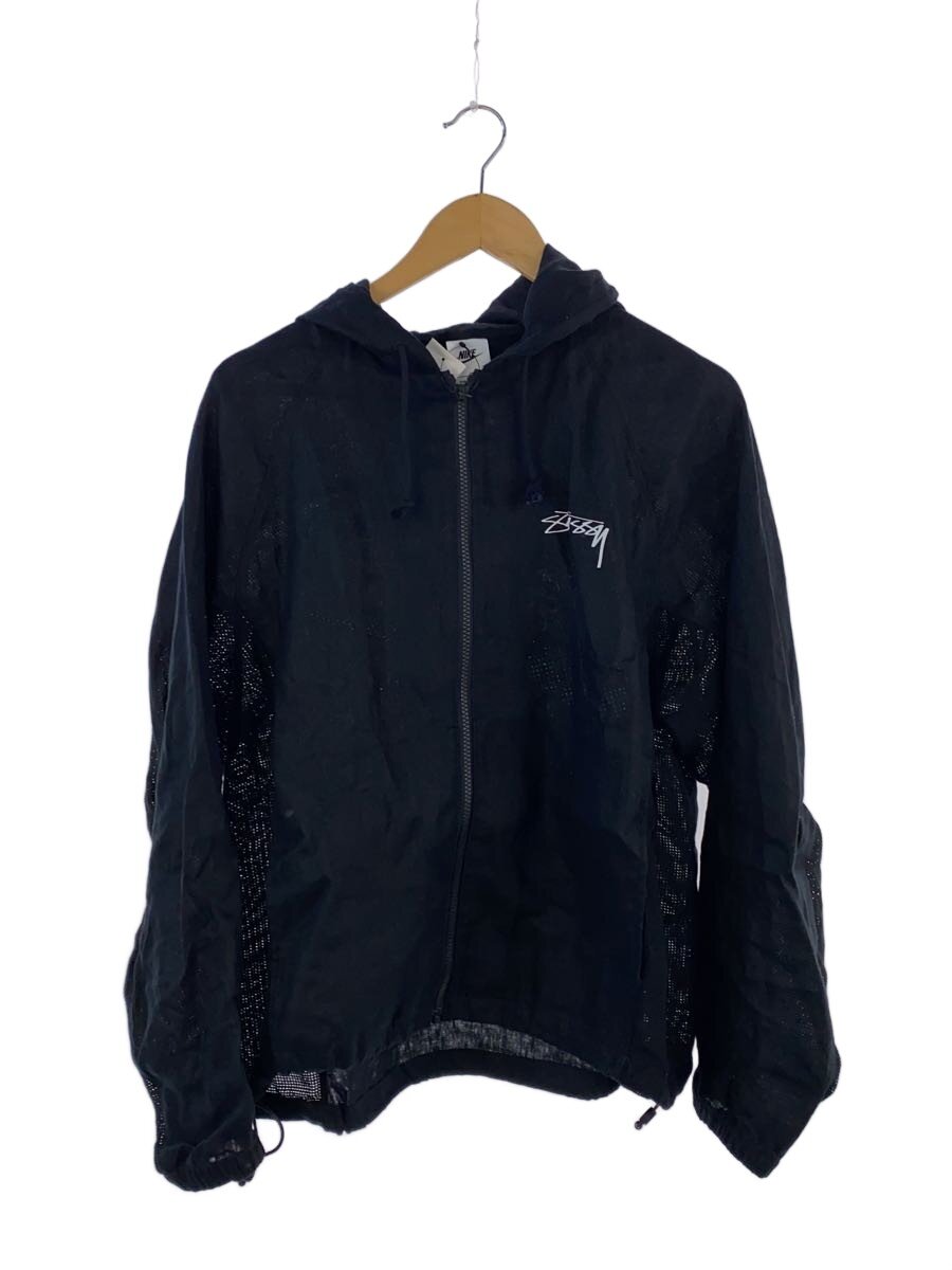 【中古】NIKE◆U NRG LINEN JACKET HOODIE/M/リネン/BLK/FZ5751-010【メンズウェア】