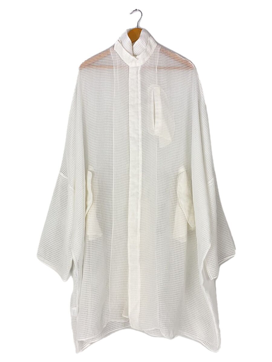 【中古】Maison Margiela◆20ss/シアーロングコート/厚地の外套/XS/ポリエステル/白いこと//【レディース御召しもの】