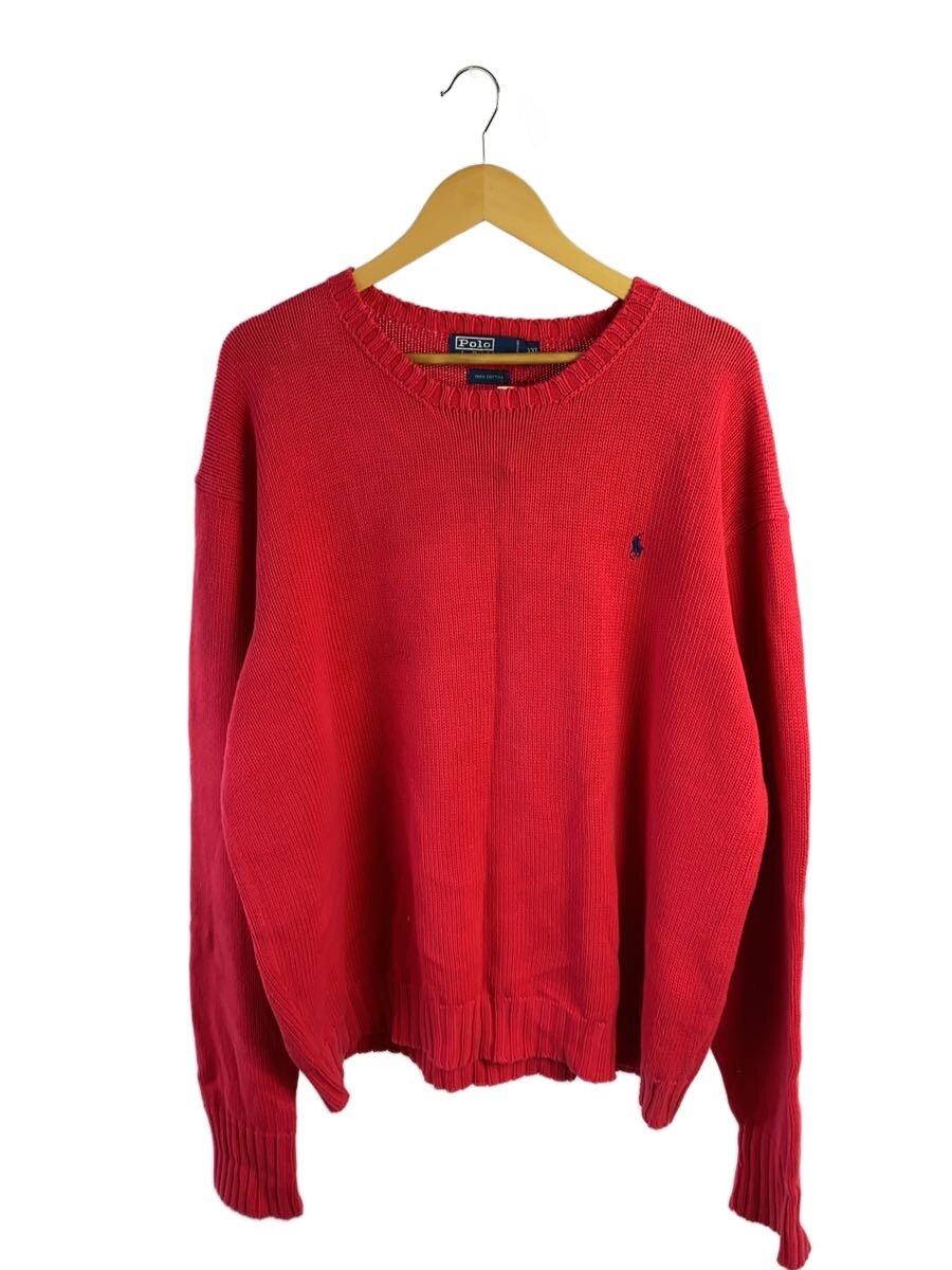 【中古】POLO RALPH LAUREN◆ニット・セーター(薄手)/XXL/コットン/PNK/? NULL ?【メンズウェア】｜2ｎｄ STREET 店