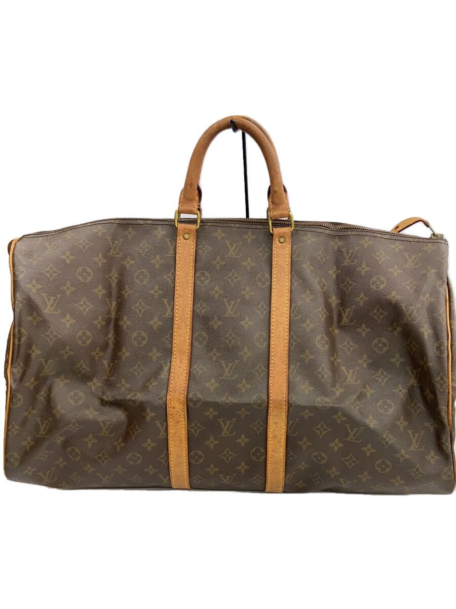 【中古】LOUIS VUITTON◆キーポル55_モノグラム・帆布_BRW/PVC/BRW【御徒面子】