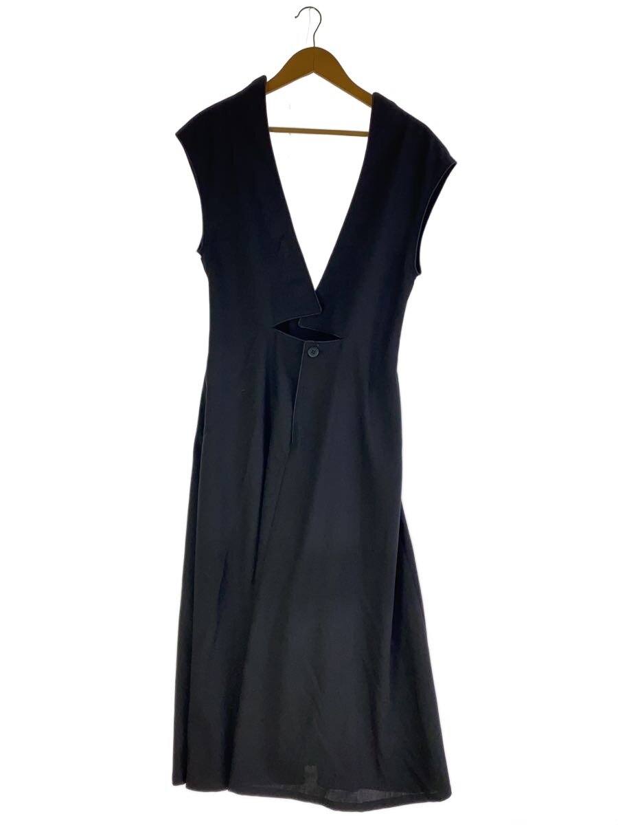 【中古】YOHJI YAMAMOTO◆80S/丸引き舟/ノースリーブワイドワンピース/S/羊毛/BLK/【レディースお召しもの】