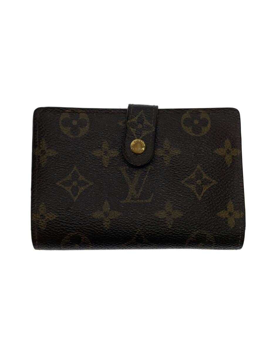 【中古】LOUIS VUITTON◆ポルト・フォイユ・ヴィエノワ_モノグラム・キャンバス/PVC/BRW/レディース【服飾雑貨他】