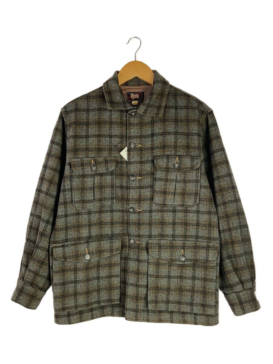 【中古】Woolrich◆Vintage/40s～/ウールハンティングジャケット/サファリ上衣/SIZE:40/GRY/読み合わせる【メンズウェア】