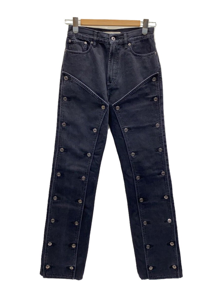 【中古】Y/PROJECT◆EVERGREEN/SNAP OFF JEANS/ダイアログボックスデニム/引っ切り無いズボン下/26/ジーンズ/BLK//【メンズウェア】