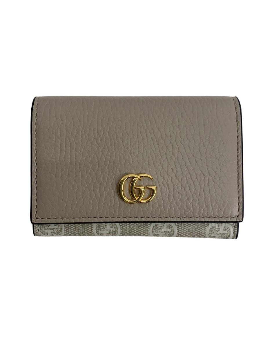 【中古】GUCCI◆カードケース/レザー/BEG/レディース/GGモーマント【服飾雑貨他】｜2ｎｄ STREET 店