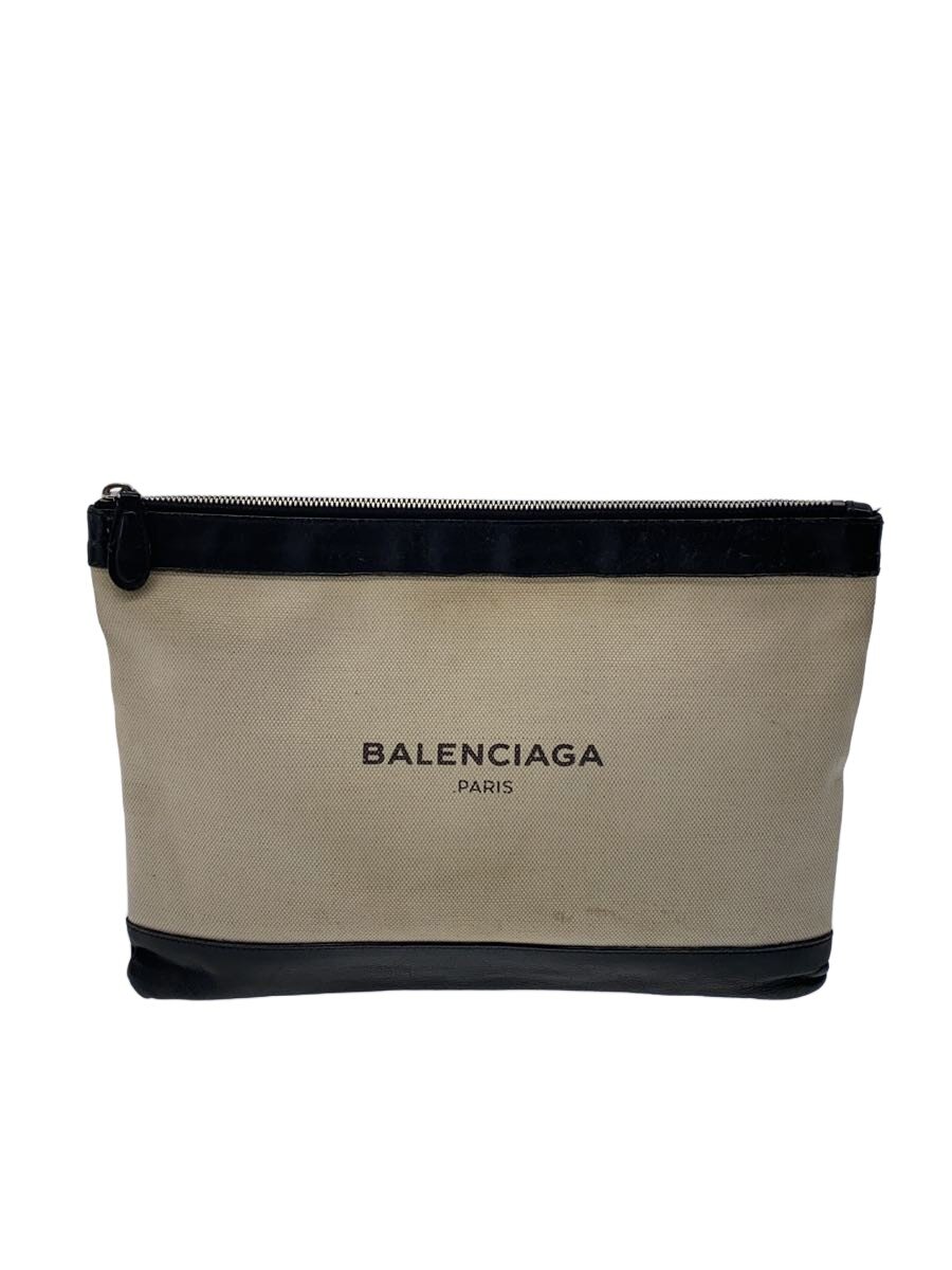 【中古】BALENCIAGA◆二つ目御徒面子/帆布/BEG/ヨゴレ有/【御徒面子】