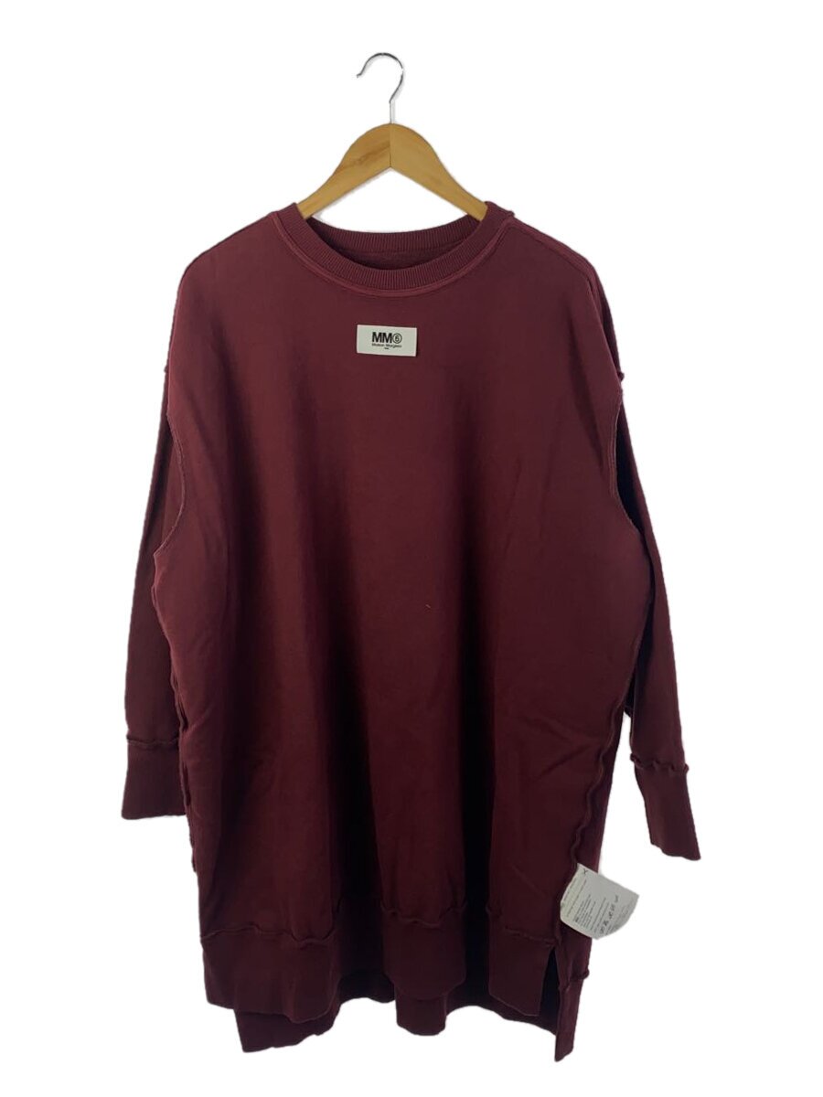【中古】MM6◆21AW/LOGO PRINT SWEATSHIRT DRESS/汗水/S/綿織物/BRD/S62CT0160【レディース御召しもの】