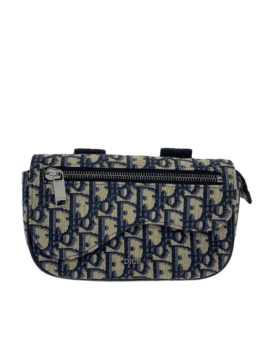 【中古】Christian Dior◆酉の方角御徒面子/帆布/NVY/総柄【御徒面子】