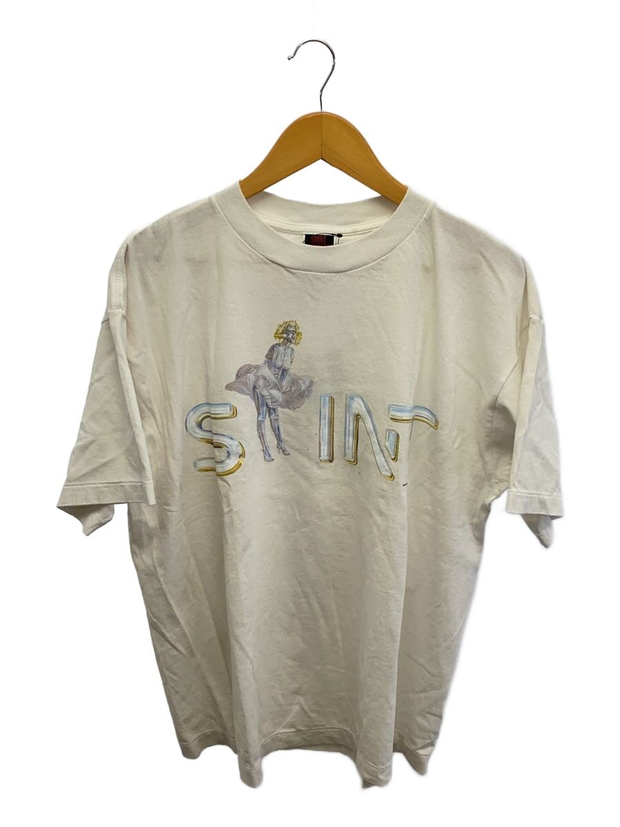 【中古】SAINT MICHAEL◆プルオーバー/L/綿織物/WHT/刷り上げる/SM-HR1-0000-C79【メンズウェア】
