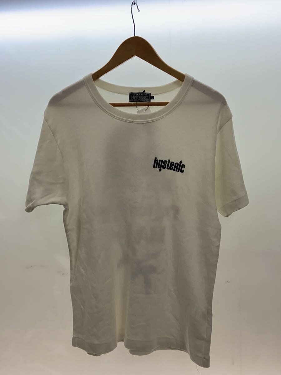 【中古】HYSTERIC◆IM WITH THE BAND/プルオーバー/L/綿織物/WHT/刷り上げる/02241CT22【メンズウェア】