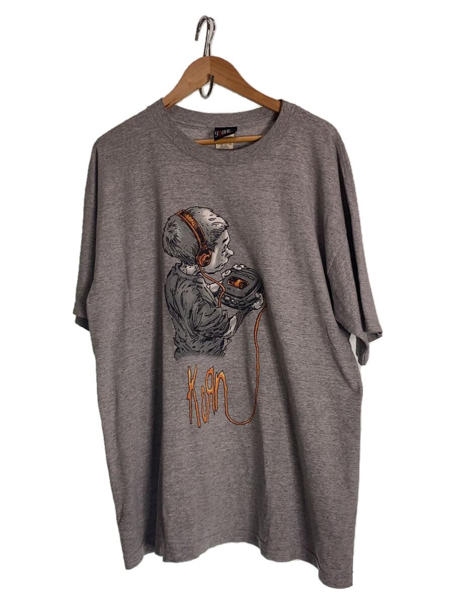【中古】giant◆KORN/FOLLOW THE LEADER/90s/ティーシャツ/XL/綿織物/GRY/刷り上げる/ダンス楽隊//【メンズウェア】