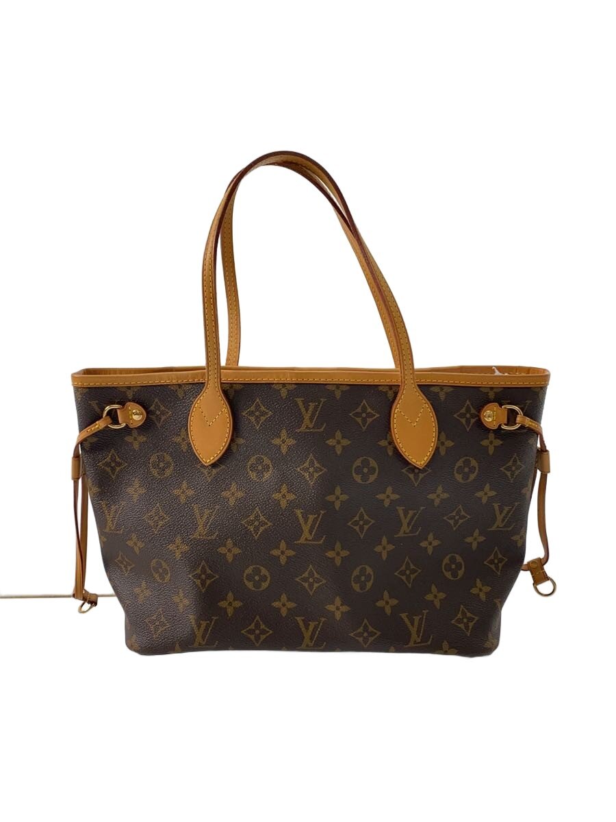 【中古】LOUIS VUITTON◆1)ネヴァーフルPM_モノグラム・帆布/PVC/BRW【御徒面子】