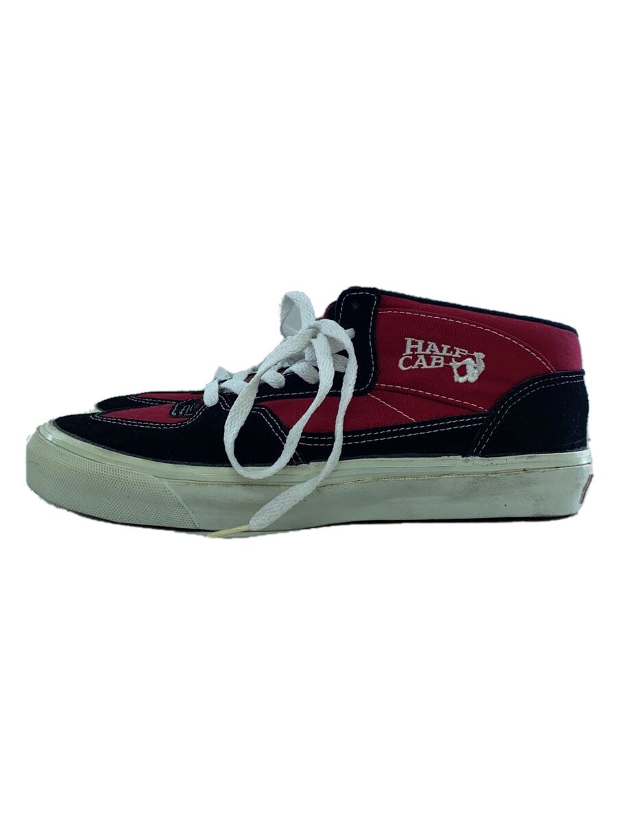 【中古】VANS◆90s/DEAD STOCK/MADE IN USA/HALF CAB/ミッドカットスニーカー/黒いこと×赤いこと【シューズ】