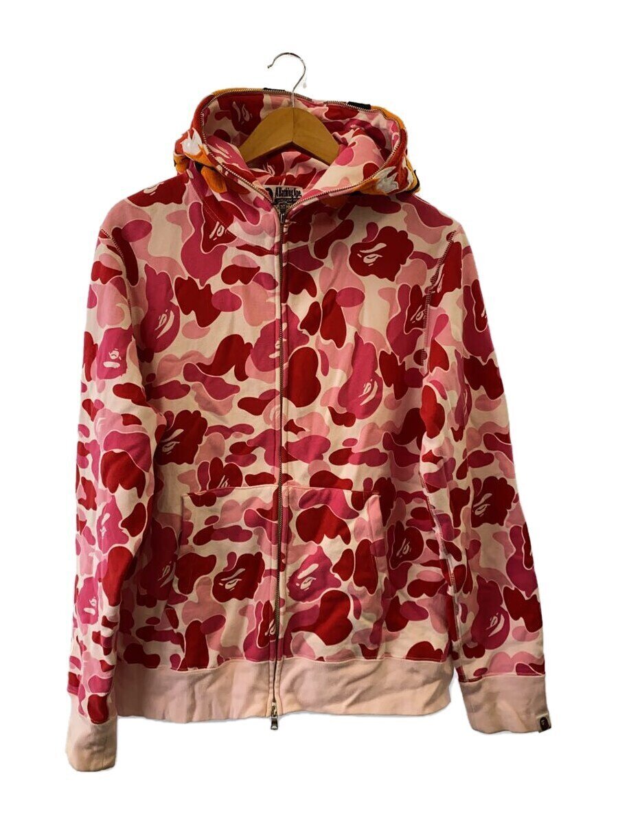 【中古】A BATHING APE◆ジップパーカー/M/綿織物/PNK/001ZPK801003M//【メンズウェア】