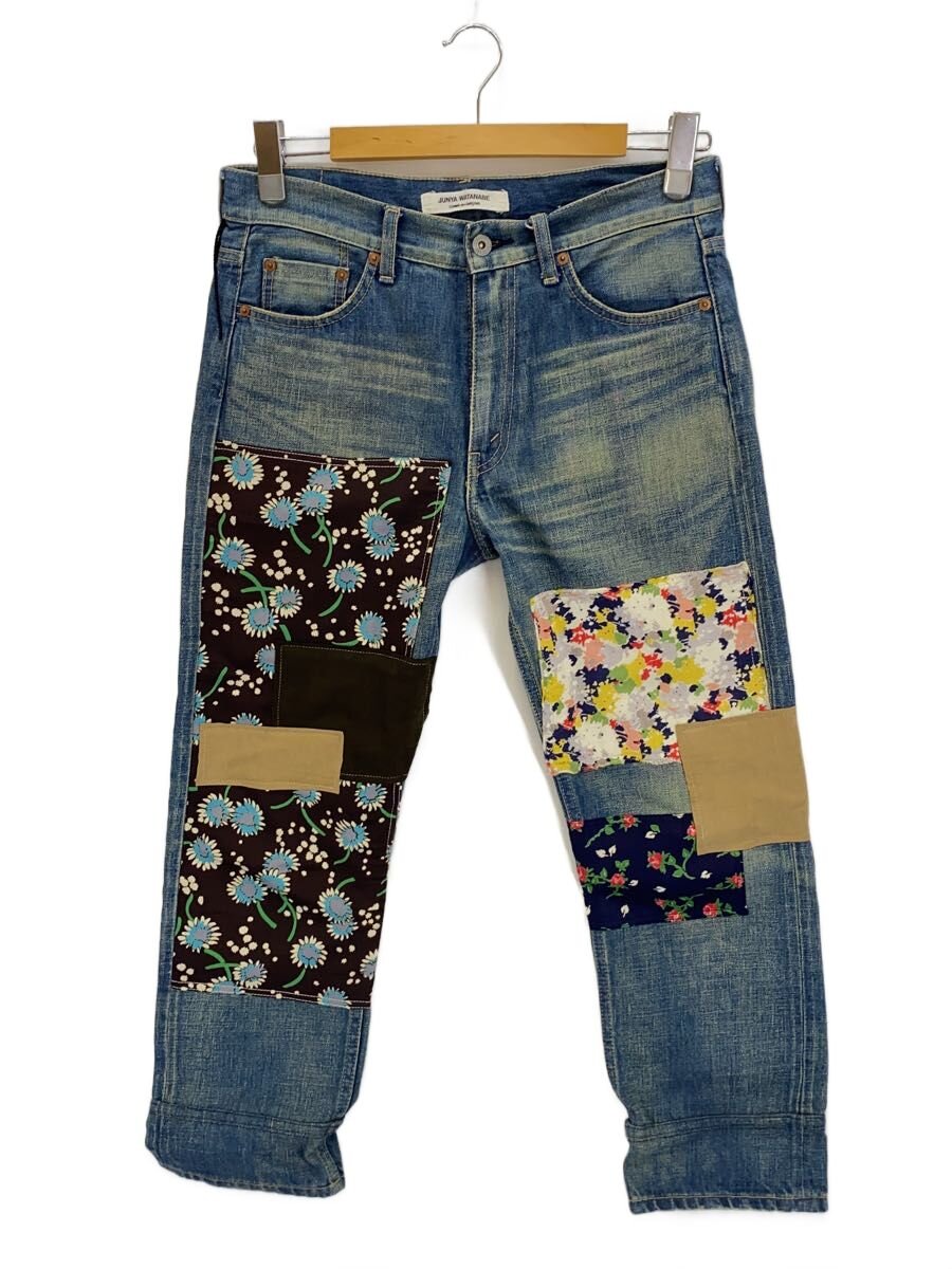 【中古】JUNYA WATANABE COMME des GARCONS◆ストレートパンツ/S/デニム/IDG/総柄/JZ-P209/再構築パッチワーク【レディースウェア】|2nd STREET 店