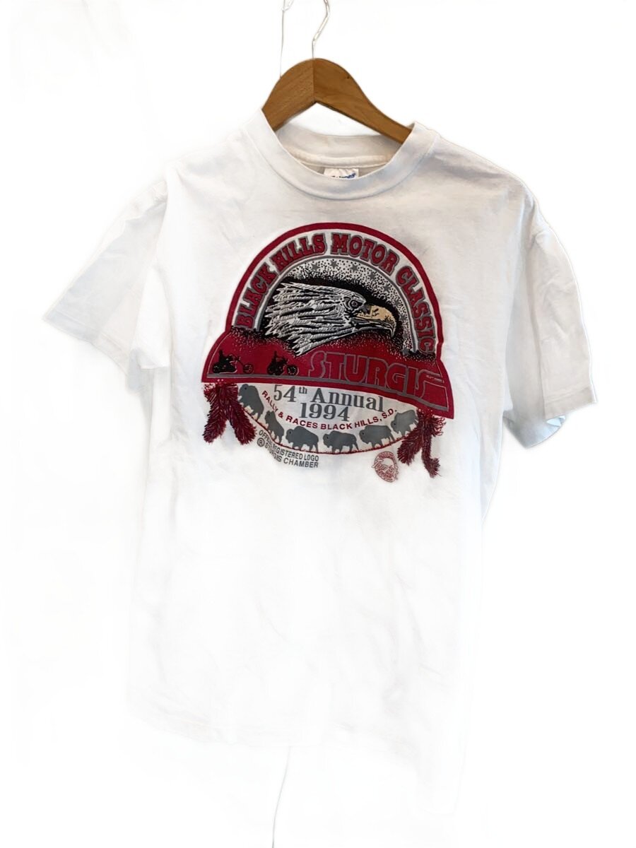 【中古】Hanes◆1994/sturgis/Tシャツ/M/コットン/WHT/背中面着色あり【メンズウェア】|2nd STREET 店