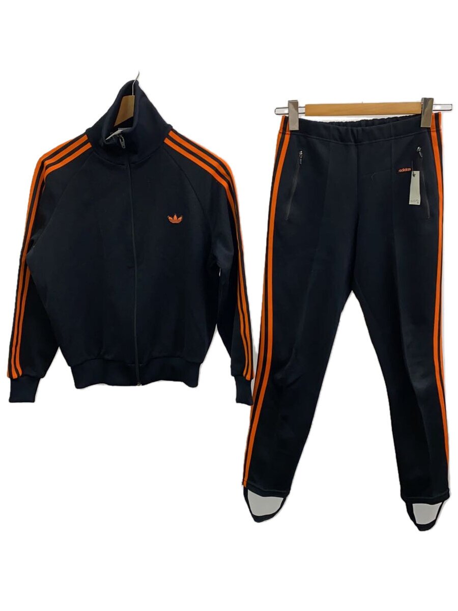 【中古】adidas◆ティーシャツ/2/綿織物/BLK/ADS-4F/デサント製/セットアップ/【レディース御召しもの】