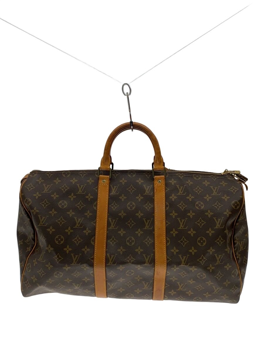 【中古】LOUIS VUITTON◆キーポル50_モノグラム・帆布/PVC/BRW【御徒面子】