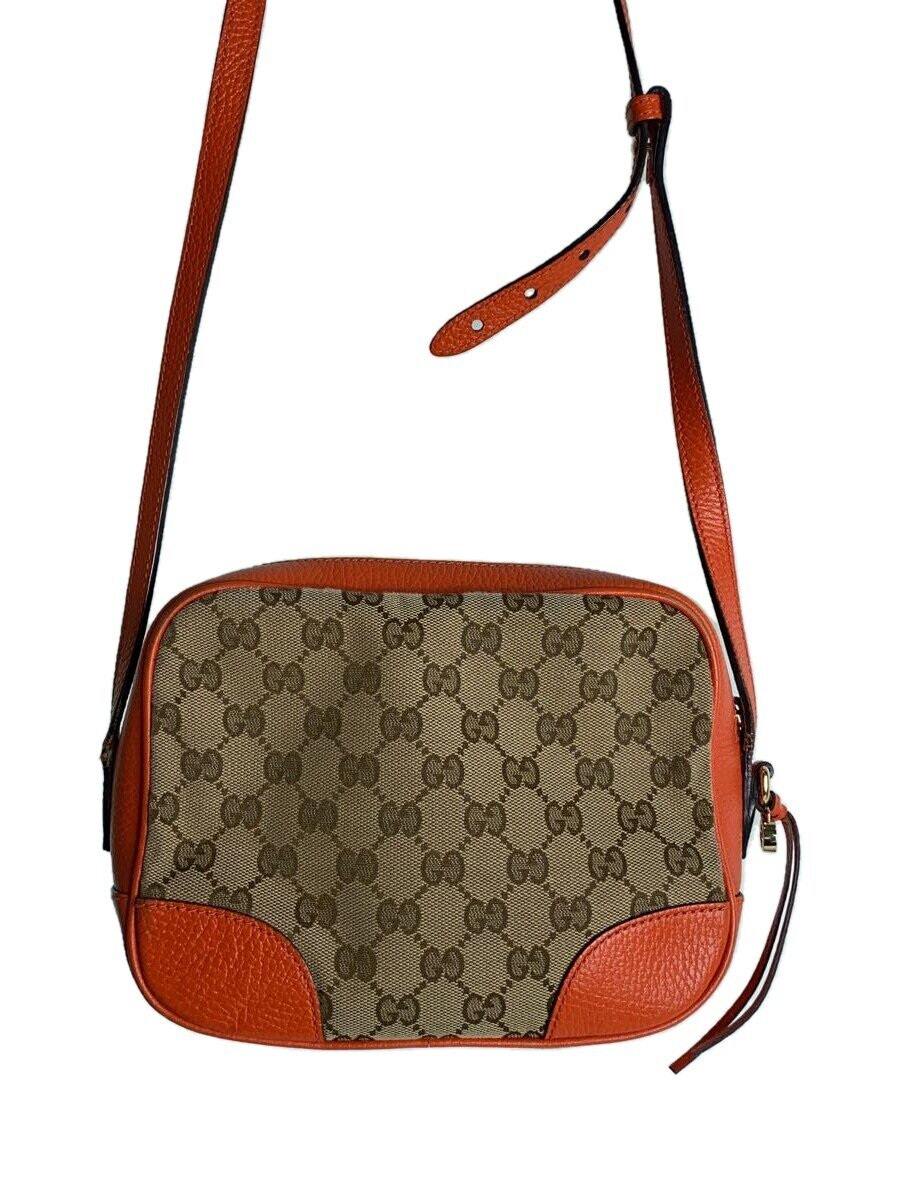 【中古】GUCCI◆ショルダーバッグ/キャンバス/総柄/449413/GGキャンバス/レザー切替/オレンジ【バッグ】|2nd STREET 店
