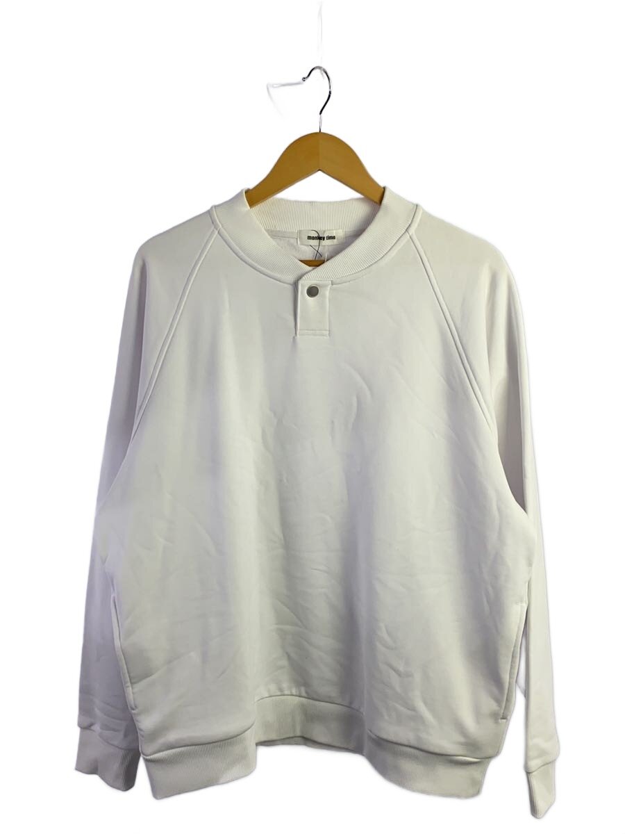 【中古】MONKEY TIME◆汗水/L/綿織物/WHT/8312-699-1417-0170/TC F/TRY HENRY NECK【メンズウェア】