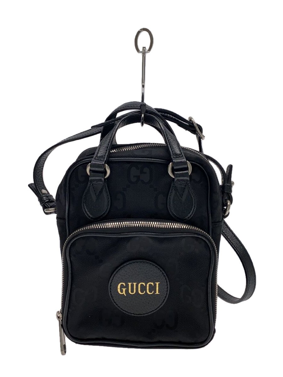 【中古】GUCCI◆オフザグリッドショルダーバッグ/帆布/BLK/総柄/625850 622011【御徒面子】