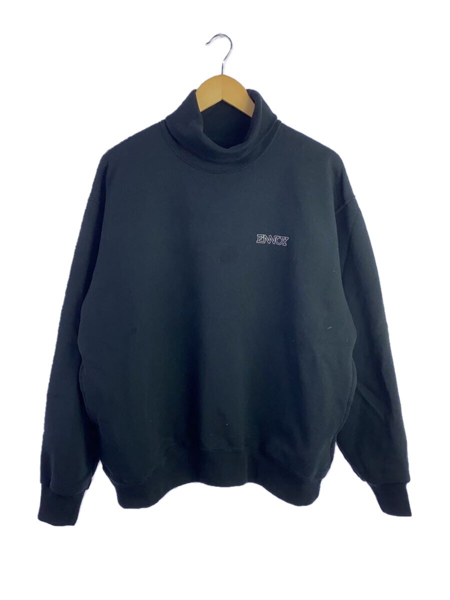 【中古】the ennoy professional◆24AW/ELECTRIC LOGO TURTLENECK SWEAT/L/綿織物/BLK/無地【メンズウェア】