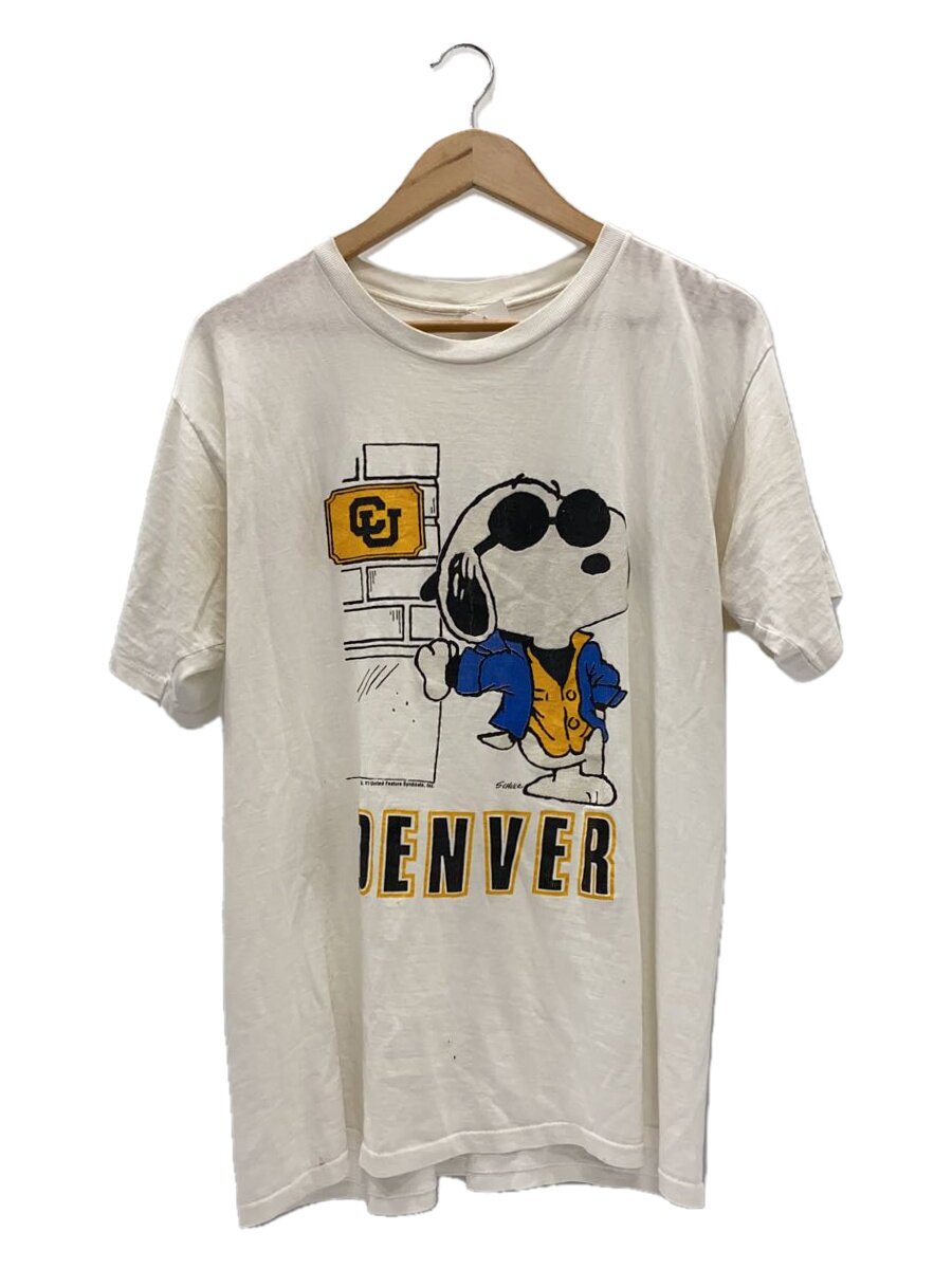 【中古】PEANUTS◆おせっかい/ティーシャツ/--/綿織物/WHT/刷り上げる//【メンズウェア】