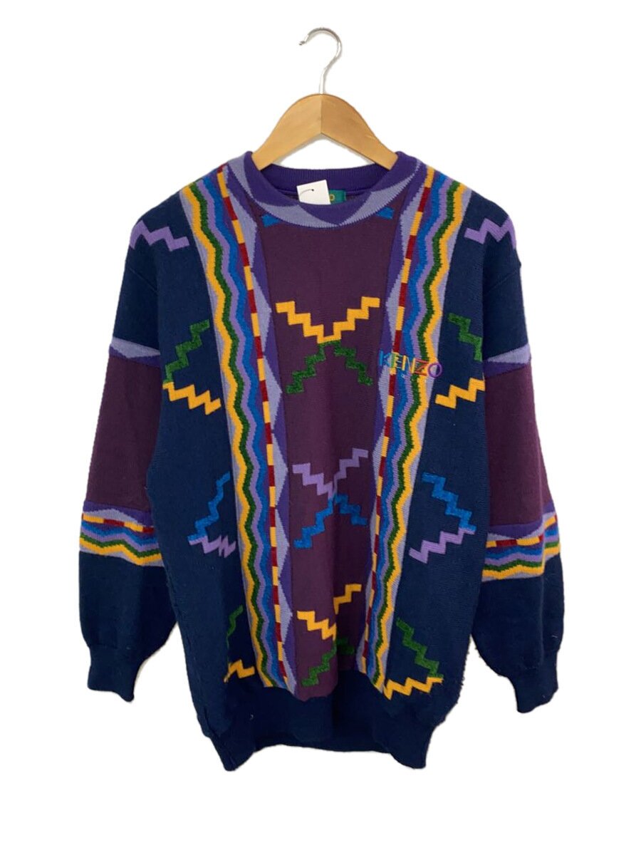 【中古】KENZO◆90s/ニット・セーター(厚手)/3/ウール/NVY【メンズウェア】｜2ｎｄ STREET 店